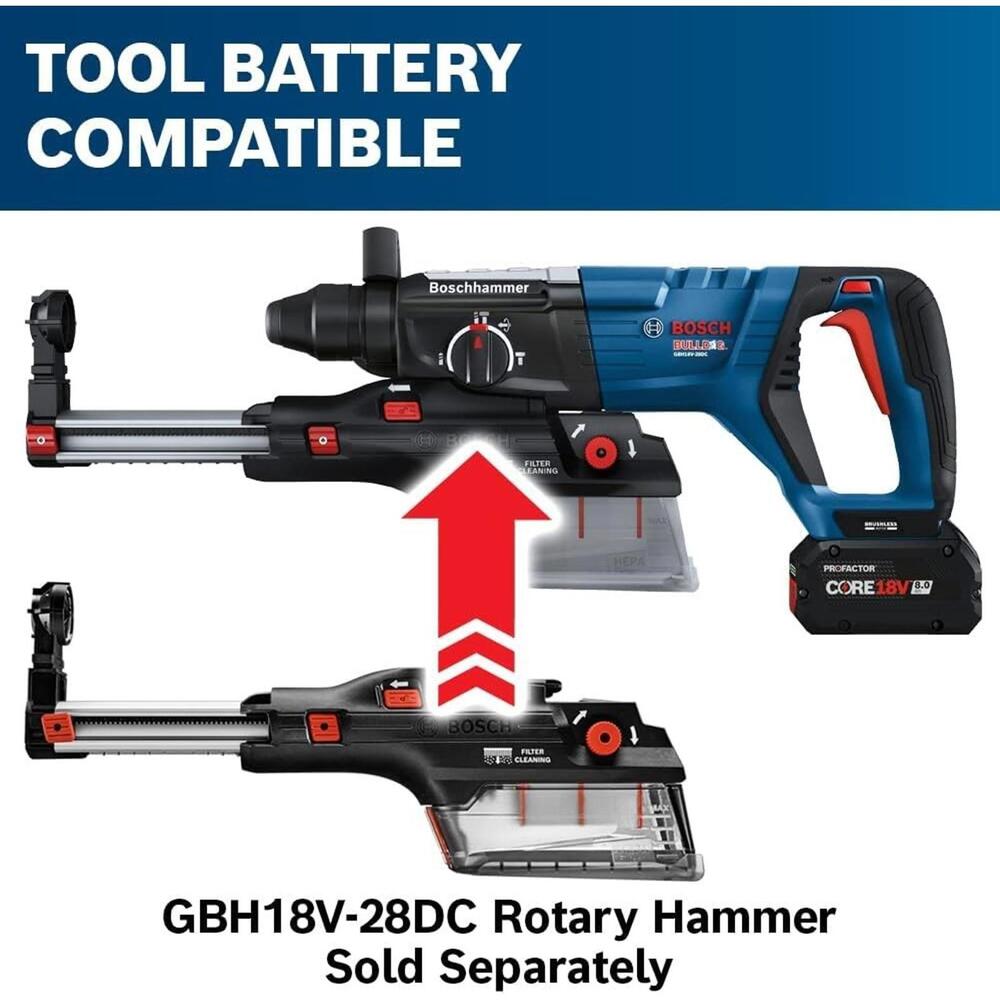 Bosch GDE28D Dust Collector For GBH 18V-28DC Rotary Hammer Carpenters Tool